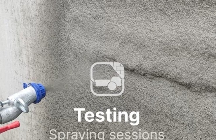 Material spraying tests